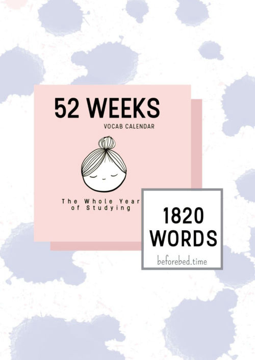 52 Weeks of Vocab Calendar